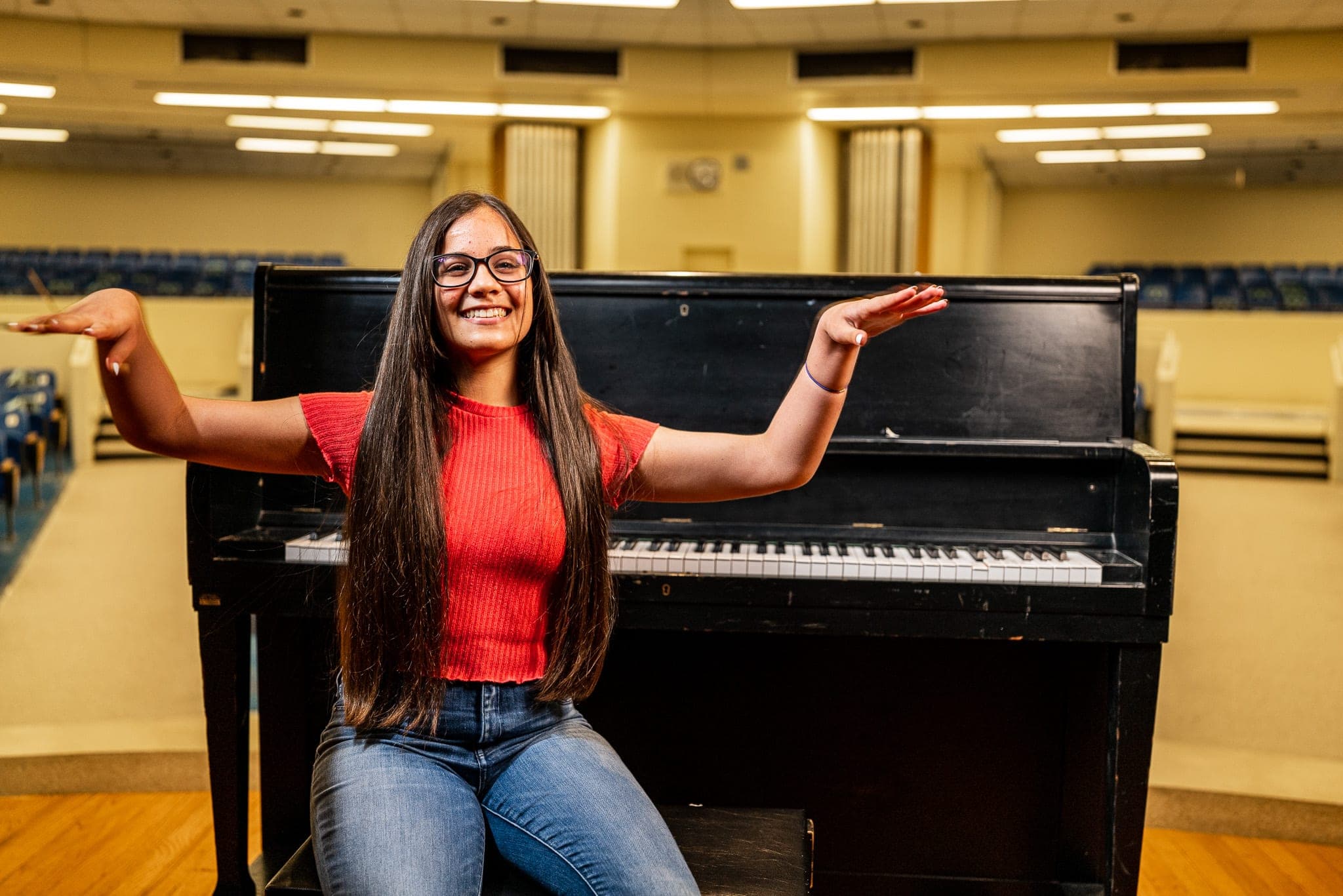 An audience gathered for a performance — the durable, growing audience a YouTube library builds